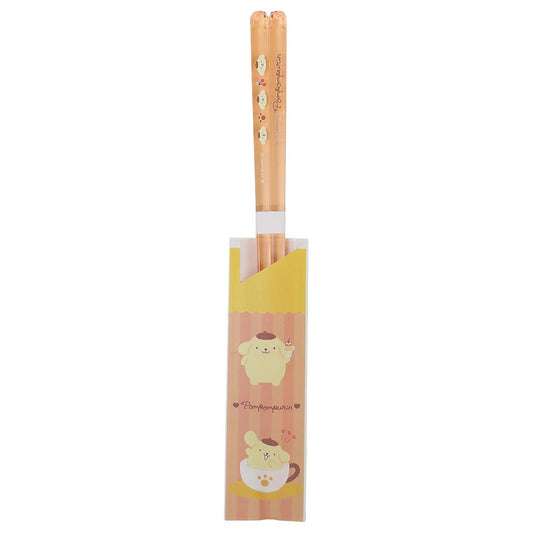 クリア箸23cm おはし ポムポムプリン シンプルキュート ライトオレンジ サンリオ 金正陶器 日本製食器 メール便可