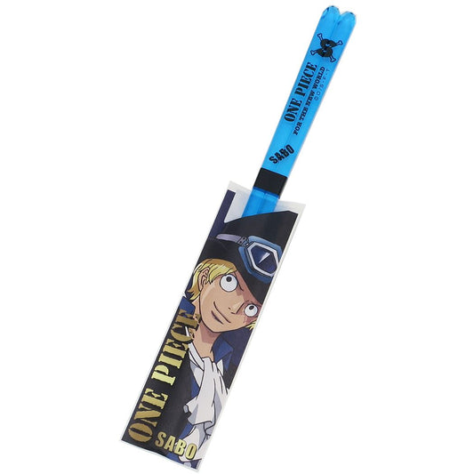 クリア箸 おはし ワンピース サボ ブルー ONE PIECE 金正陶器 23cm 日本製 アニメ メール便可