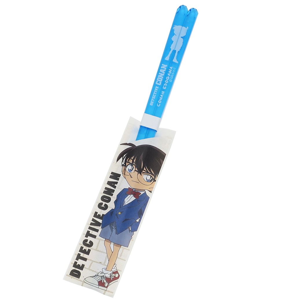 クリア箸 おはし 名探偵コナン コナン ブルー 金正陶器 23cm 日本製 アニメ メール便可