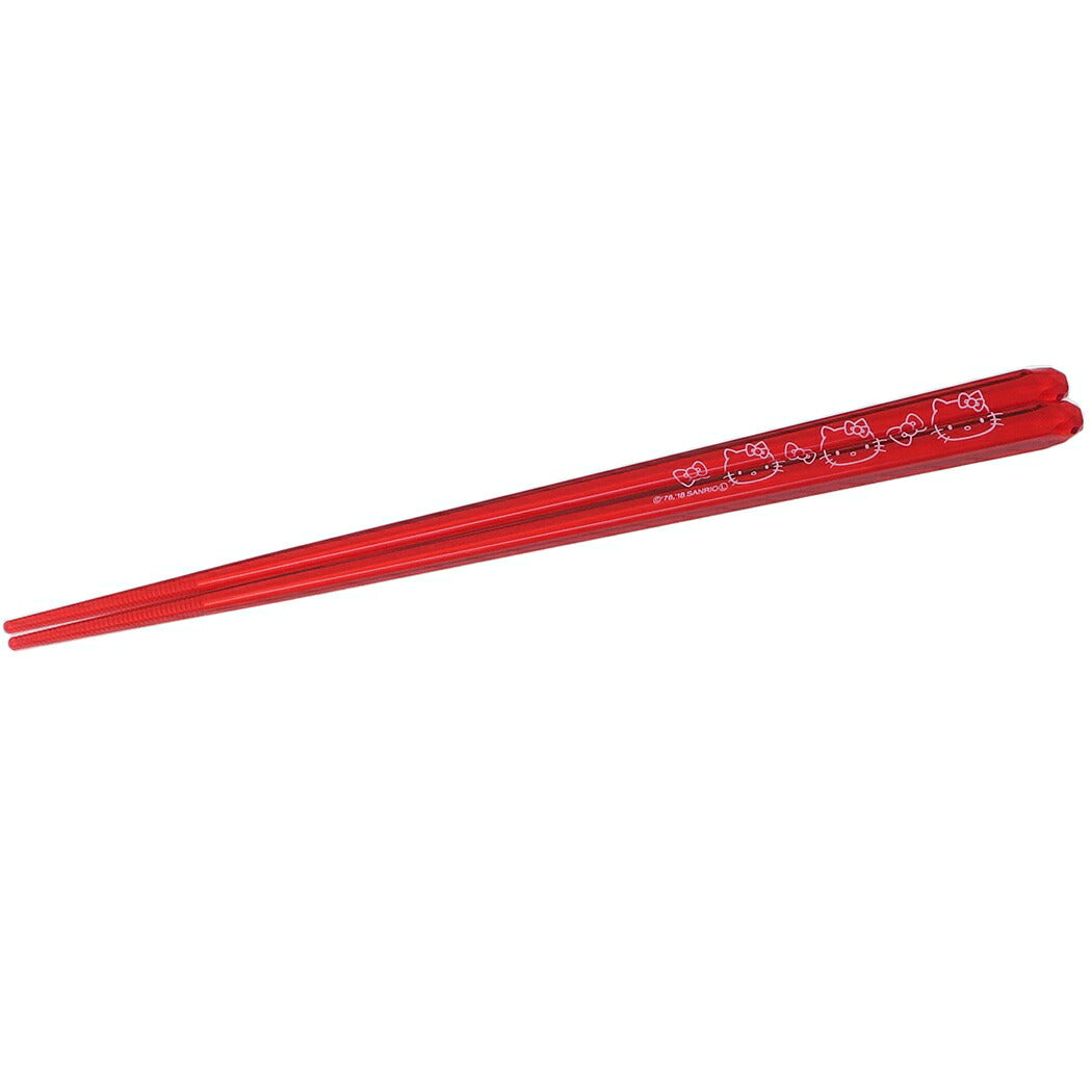 クリア箸 おはし ハローキティ レッド サンリオ 金正陶器 23cm 日本製 メール便可
