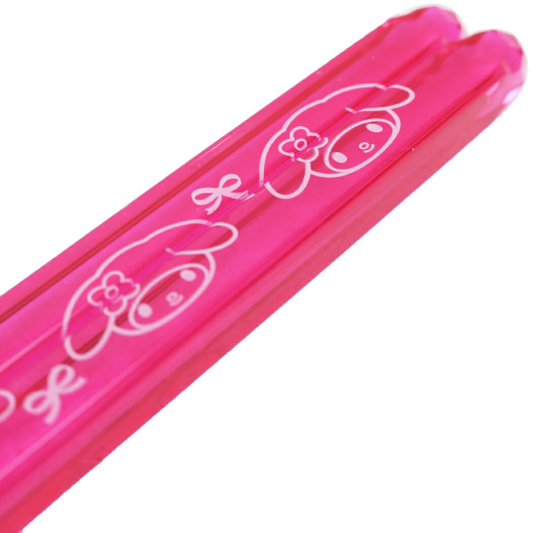 クリア箸 おはし マイメロディ ピンク サンリオ 金正陶器 23cm 日本製 メール便可