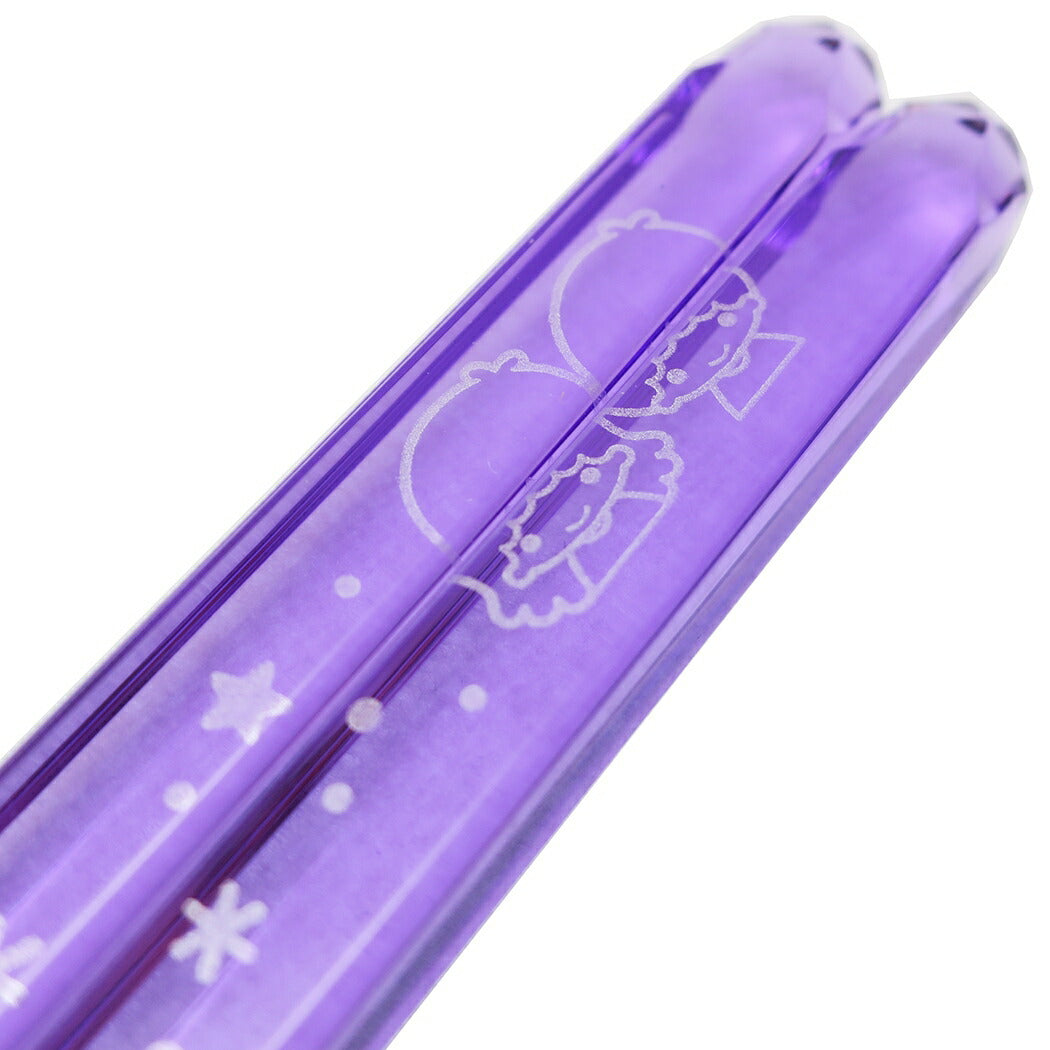クリア箸 おはし リトルツインスターズ キキ&ララ パープル サンリオ 金正陶器 23cm 日本製 メール便可