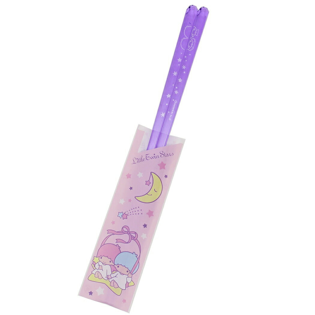 クリア箸 おはし リトルツインスターズ キキ&ララ パープル サンリオ 金正陶器 23cm 日本製 メール便可