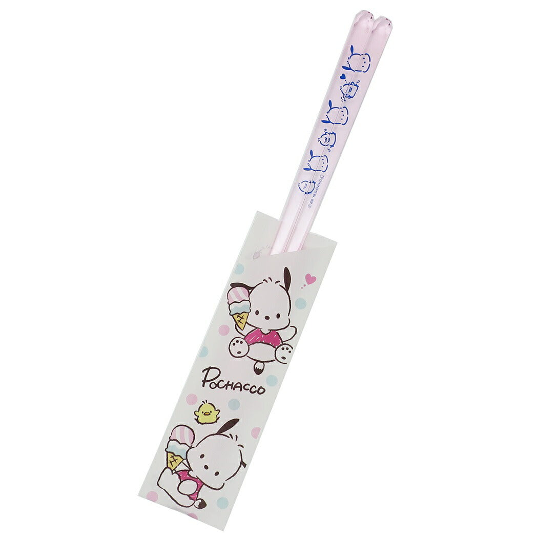 クリア箸 おはし ポチャッコ withピーちゃんズ サンリオ 金正陶器 23cm 日本製 メール便可