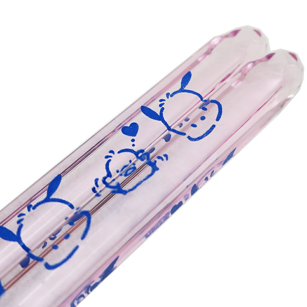 クリア箸 おはし ポチャッコ withピーちゃんズ サンリオ 金正陶器 23cm 日本製 メール便可