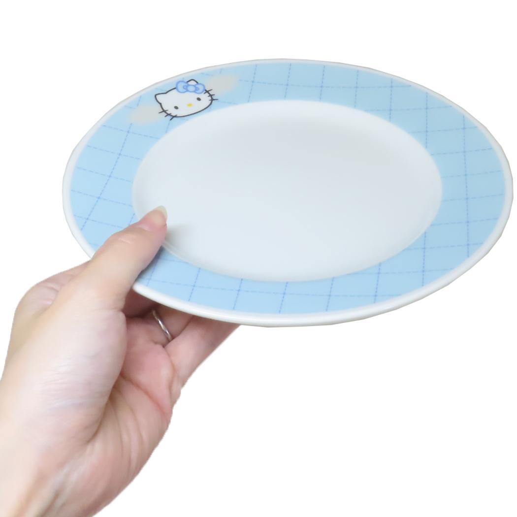 キルトデザイン プレート ハローキティ ブルー サンリオ 金正陶器 陶器 プレゼント