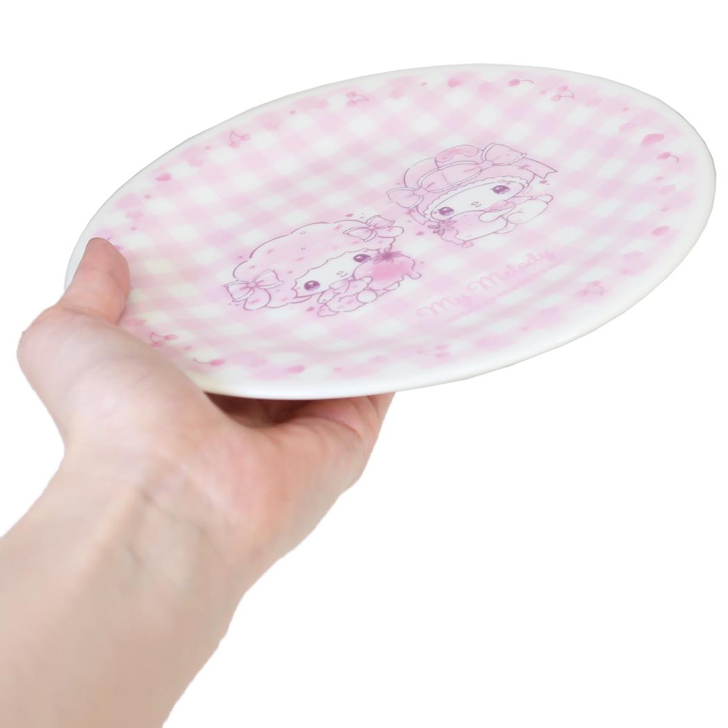 マイメロディxDolly Mix 中皿 磁器製 ケーキプレート サンリオ 金正陶器