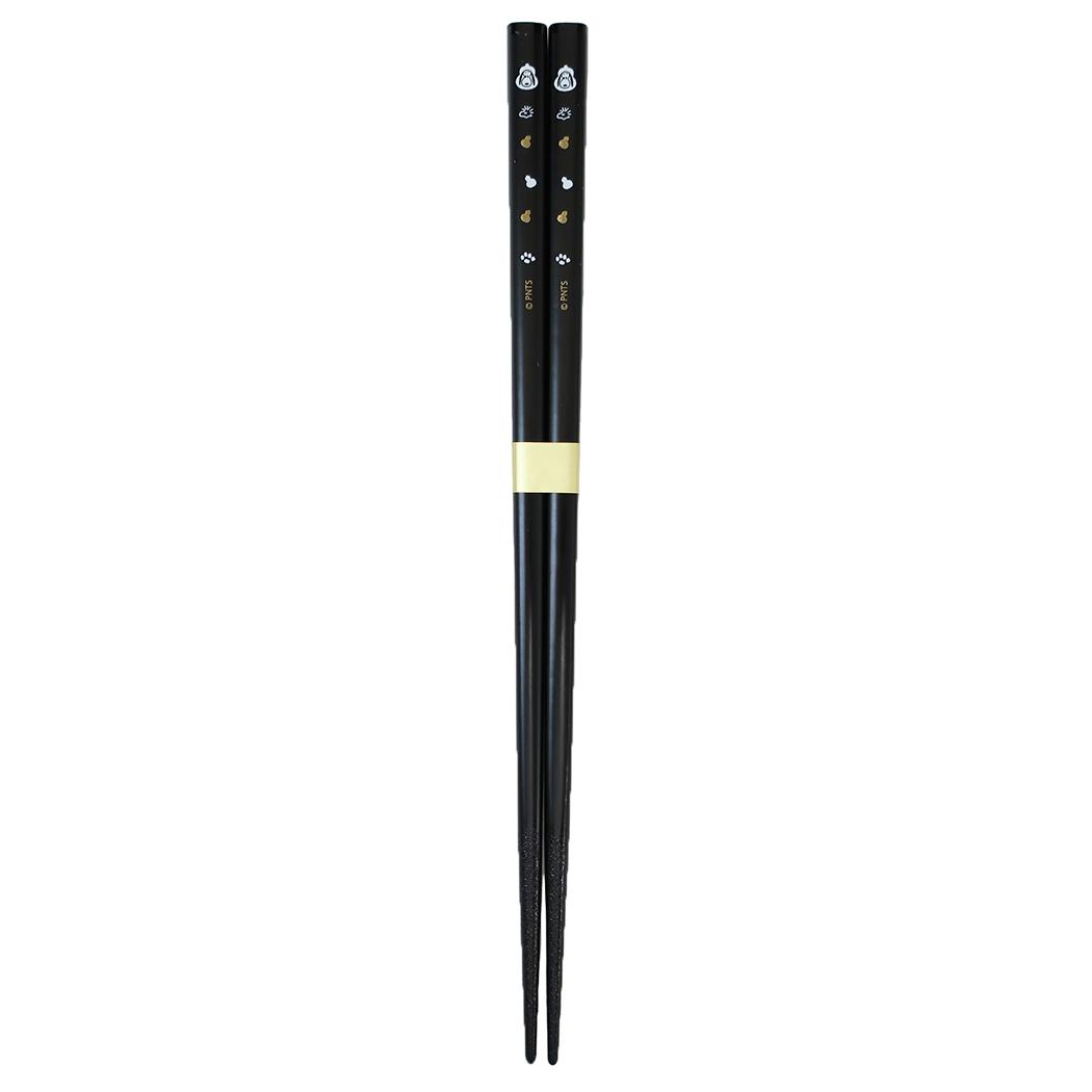 塗箸23cm 黒 おはし スヌーピー 福ひょうたん ピーナッツ 金正陶器 日本製 メール便可
