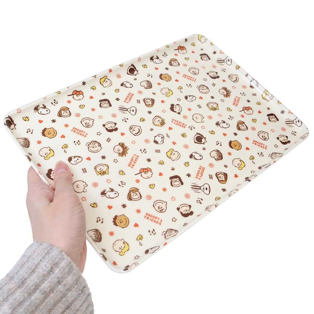 カフェトレイＭ お盆 スヌーピー スヌーピー＆フレンズ ピーナッツ 金正陶器 日本製 メール便可
