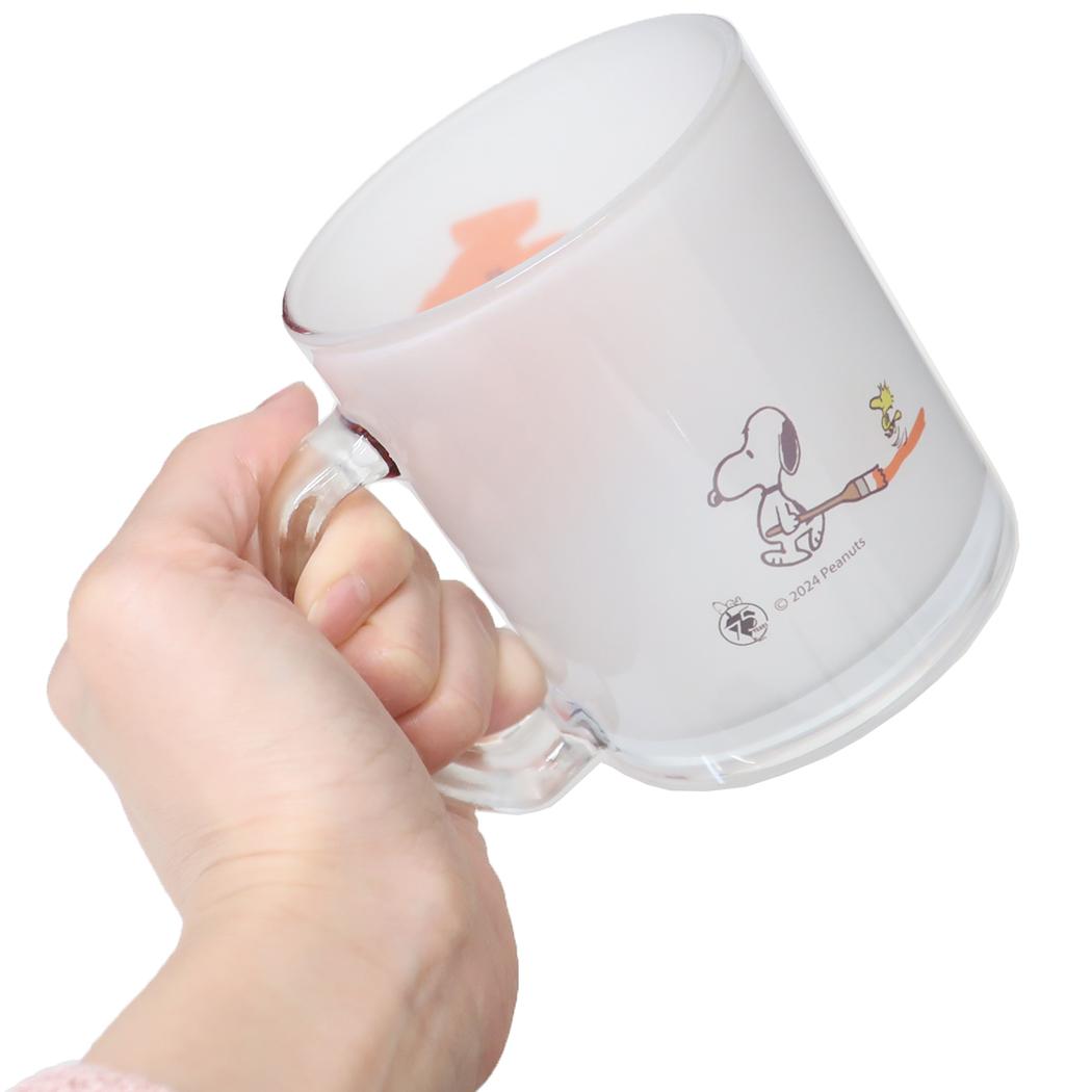 ガラスマグ マグカップ スヌーピー ペイント ピーナッツ75th ピーナッツ 金正陶器 食器 かわいい