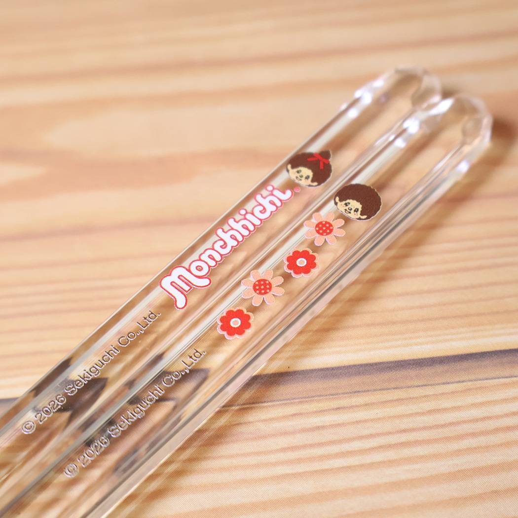 モンチッチ 食器 レトロフラワー クリア箸 金正陶器
