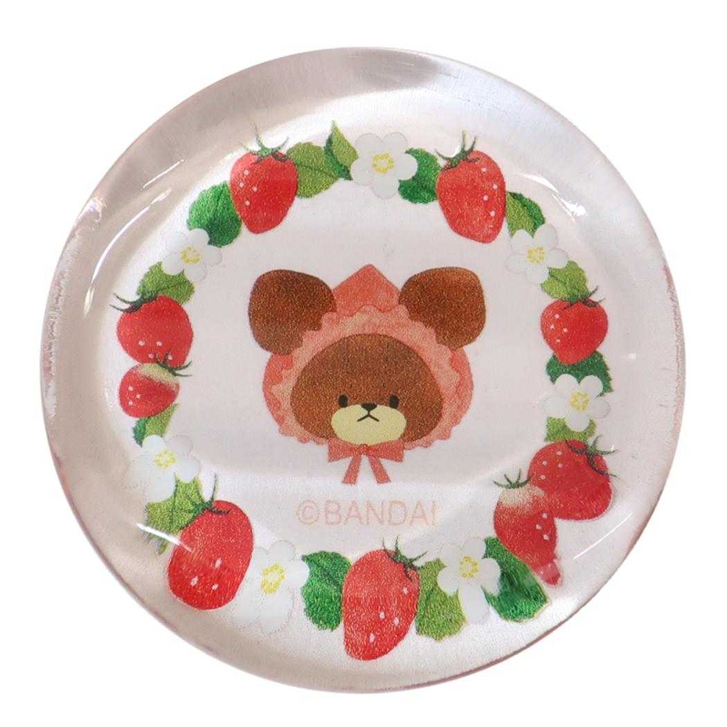 くまのがっこう 箸置き ガラス丸箸置き いちごテーマ 金正陶器 日本製 絵本キャラクター グッズ メール便可 シネマコレクション