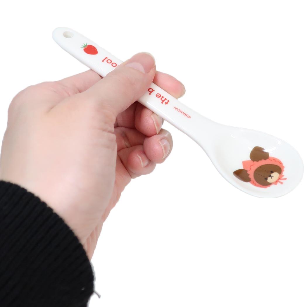 くまのがっこう スプーン 陶製スプーン いちごテーマ 金正陶器 日本製 絵本キャラクター グッズ メール便可 シネマコレクション