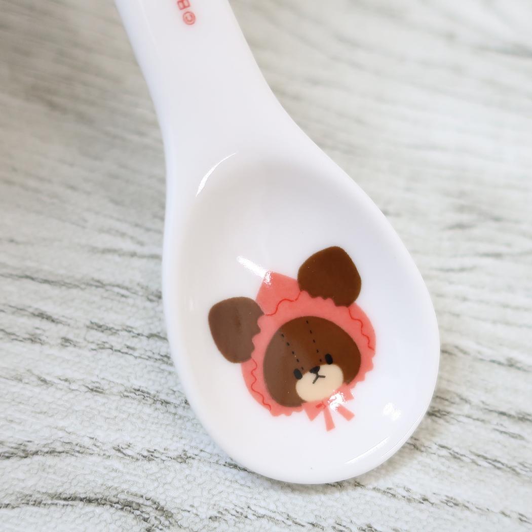 くまのがっこう スプーン 陶製スプーン いちごテーマ 金正陶器 日本製 絵本キャラクター グッズ メール便可 シネマコレクション