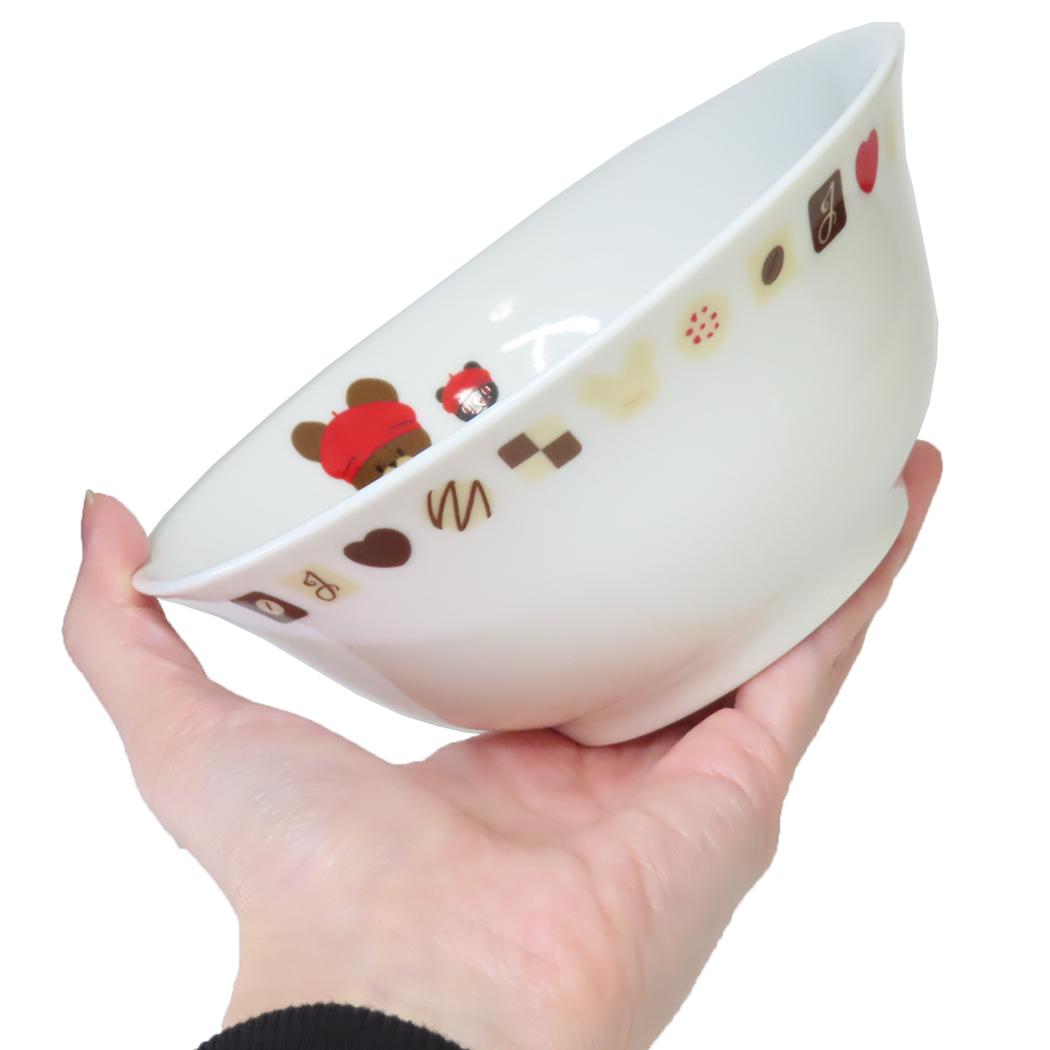 ラーメン＆レンゲセット 中華どんぶり くまのがっこう ジャッキーズチョコレート 金正陶器 食器 絵本