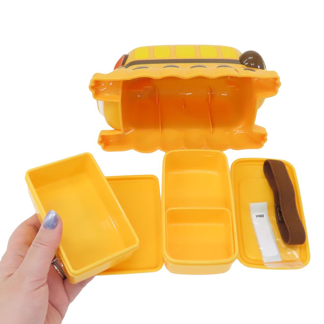 立体ネコバスランチボックス お弁当箱 となりのトトロ ネコバス スタジオジブリ スケーター 二段ランチボックス