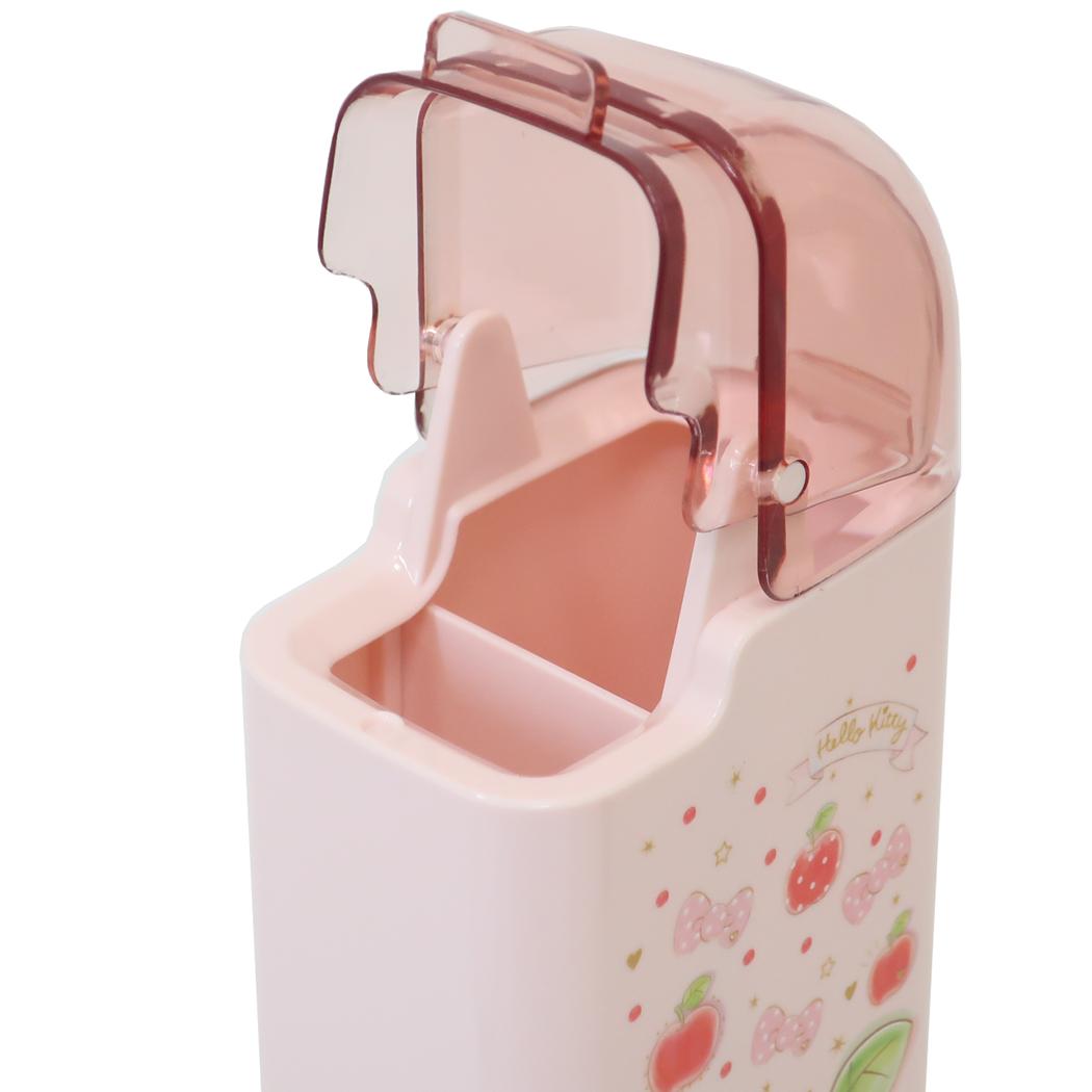 フード付角型箸立て テーブルスタンド ハローキティ ハピネスガール サンリオ スケーター 箸スタンド キッチン収納