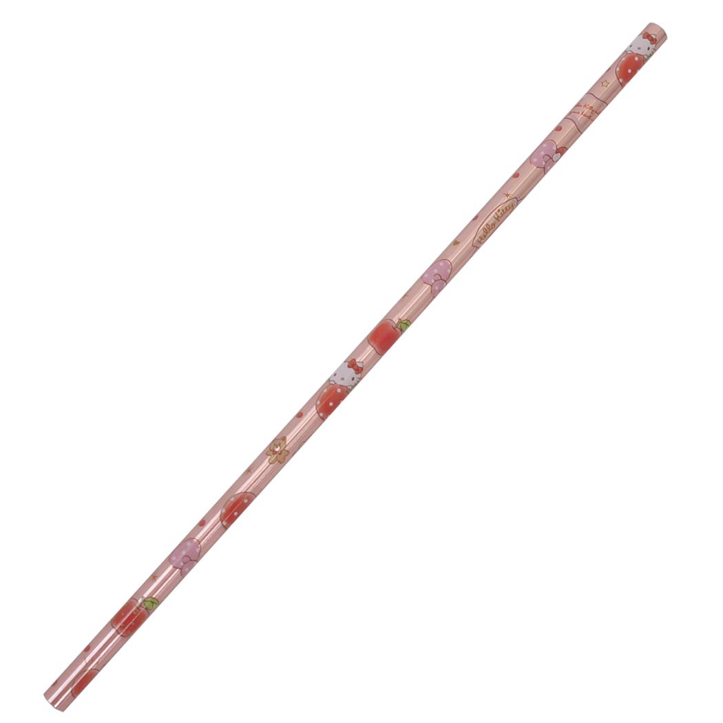 アルミストロー ストロー ハローキティ 21cm ハピネスガール サンリオ スケーター エコストロー 持ち運び メール便可