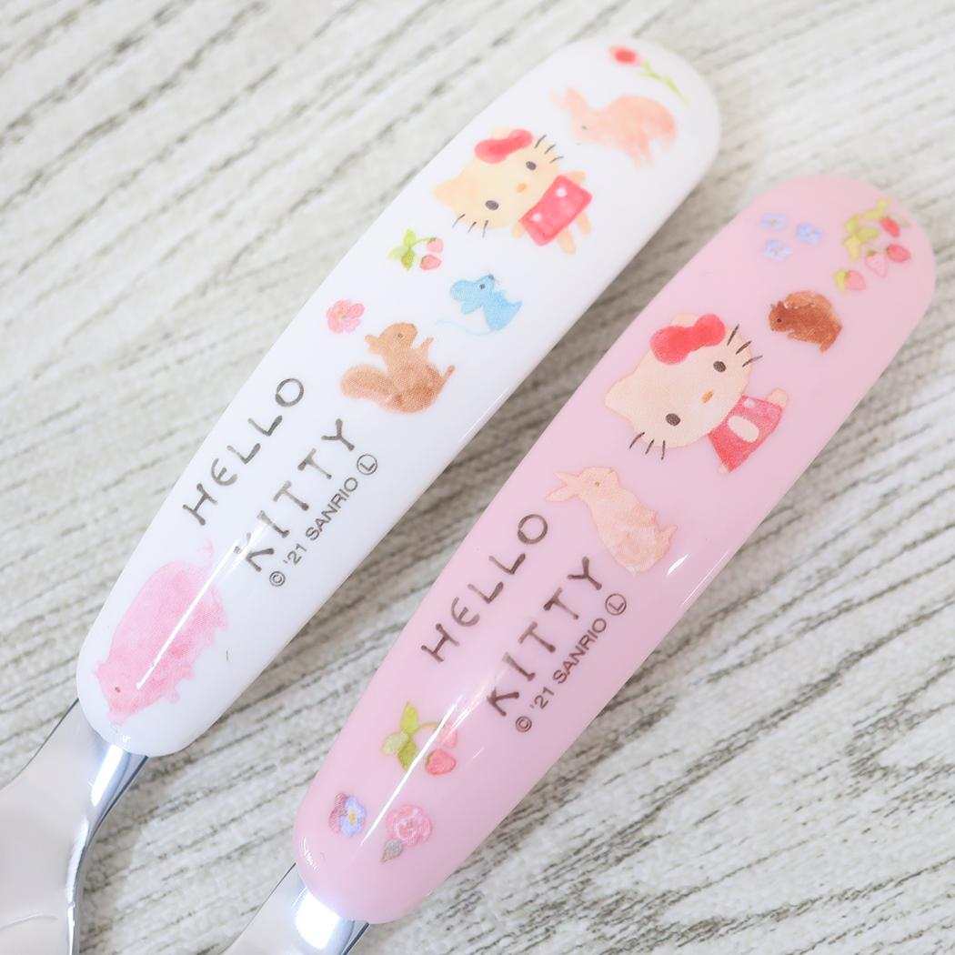 食洗機対応ステンレス製スプーン＆フォーク ステンレススプーン＆フォーク ハローキティ フォレストフレンズ サンリオ スケーター キッズ 幼児 子供 メール便可