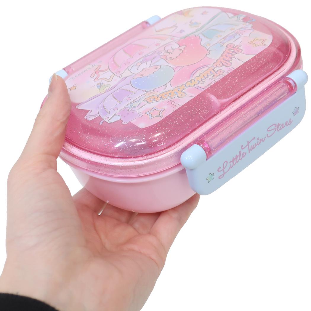 抗菌食洗器対応ふわっとフタタイトランチボックス360ml お弁当箱 リトルツインスター 360ml キラキラ遊園地 サンリオ スケーター 一段ランチボックス