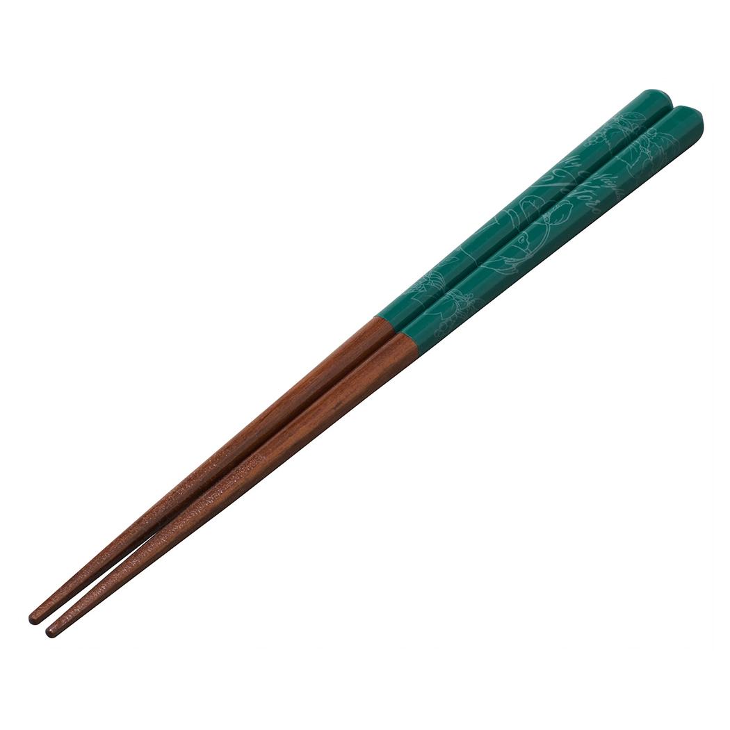 塗り箸21cm おはし となりのトトロ 緑 スタジオジブリ スケーター テーブルウェア メール便可