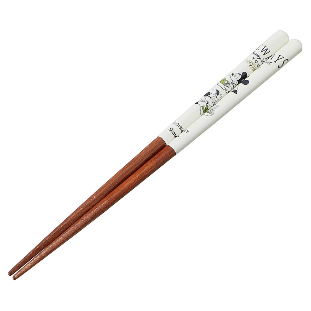 塗り箸 21cm おはし ミッキーマウス グリーンワールド ディズニー スケーター テーブルウェア メール便可