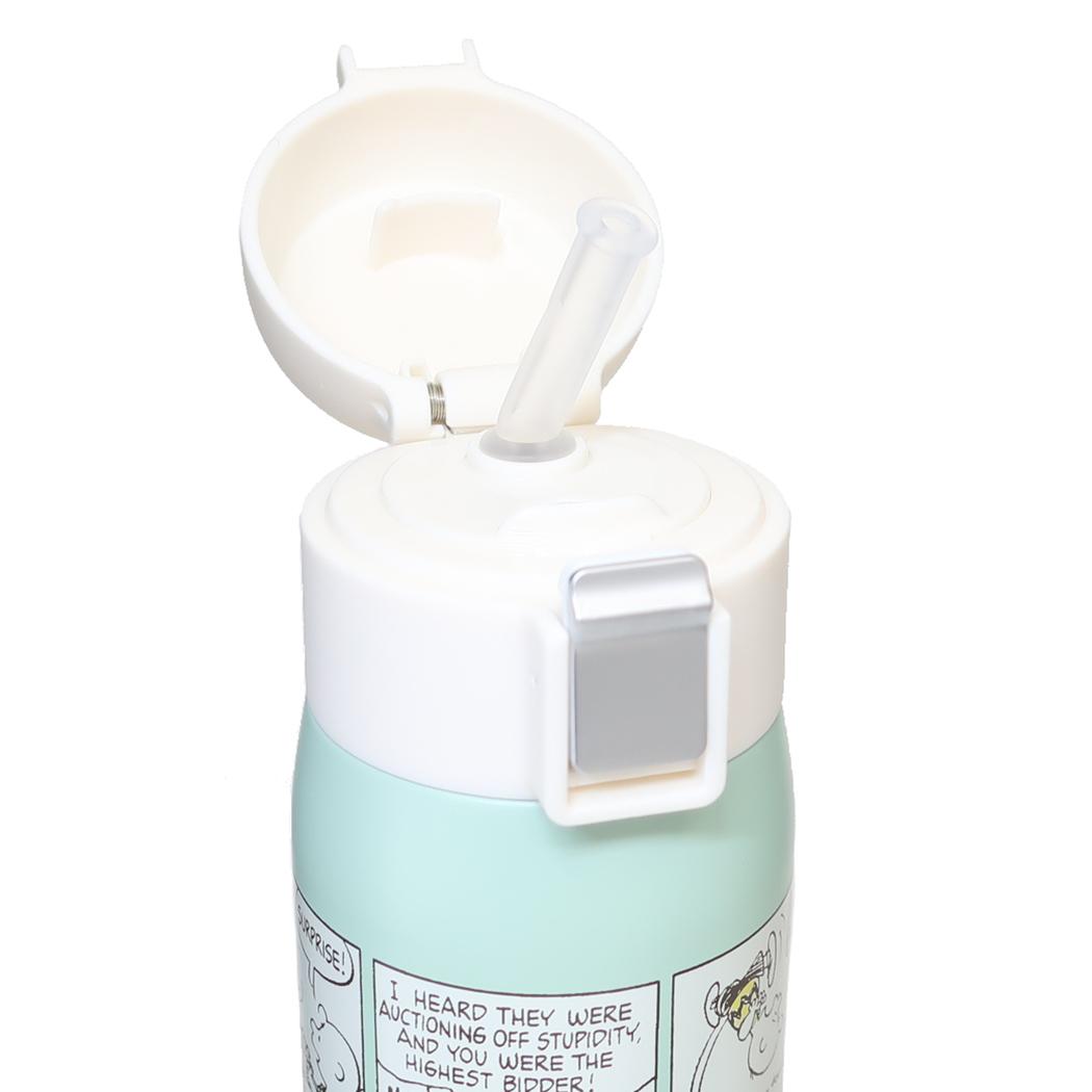 ワンタッチストローボトル 480ml 水筒 スヌーピー ピーナッツ スケーター 子供 遠足 ピクニック