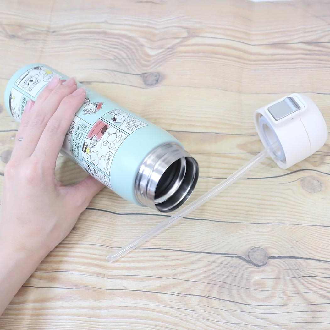 ワンタッチストローボトル 480ml 水筒 スヌーピー ピーナッツ スケーター 子供 遠足 ピクニック