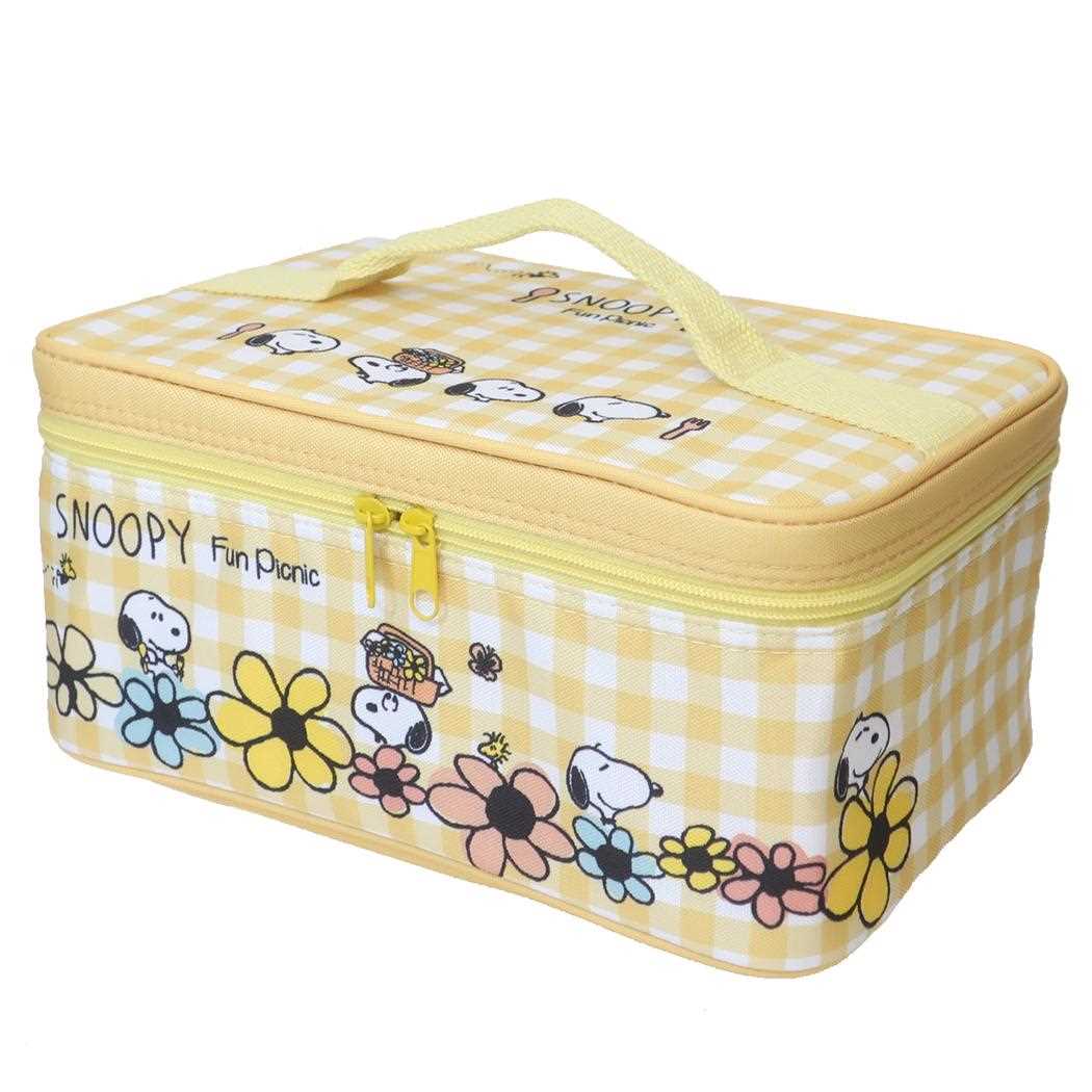 保冷バック付行楽ランチセット お弁当箱セット スヌーピー ピクニック ピーナッツ スケーター 保冷ケース ランチ