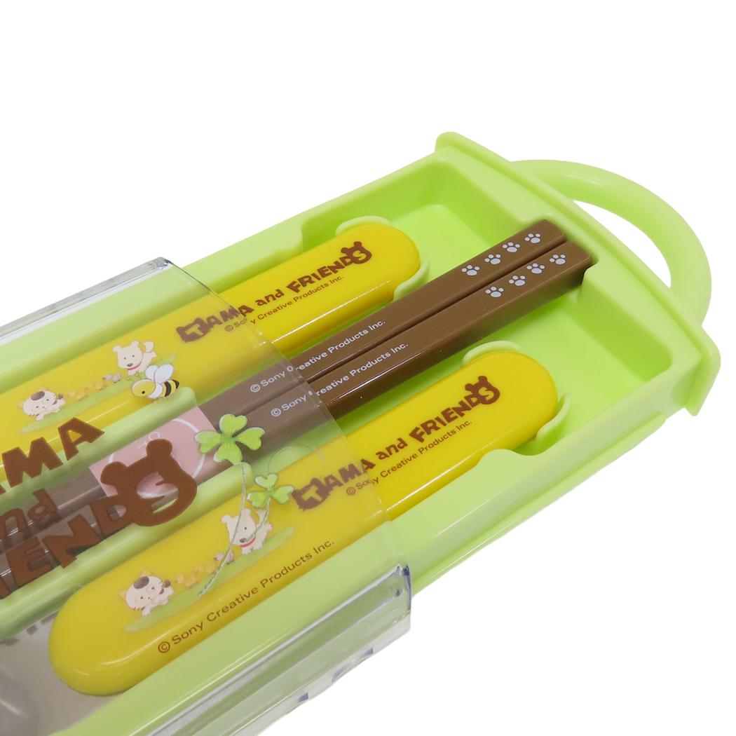 抗菌食洗機対応スライド式トリオセット お箸＆フォーク＆スプーンセット タマ＆フレンズ スケーター 新学期準備 メール便可