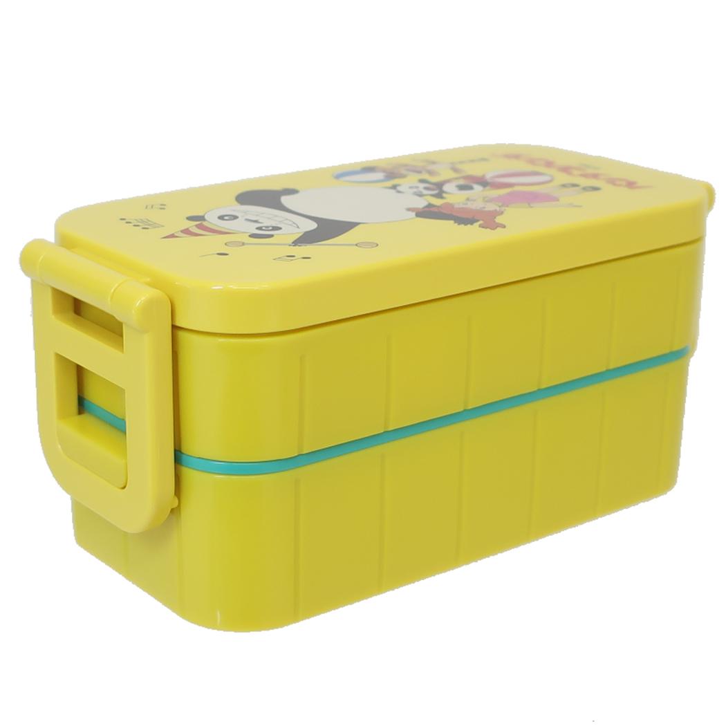 抗菌タイトランチボックス2段 600ml お弁当箱 パンダコパンダ スケーター 二段ランチボックス アニメ