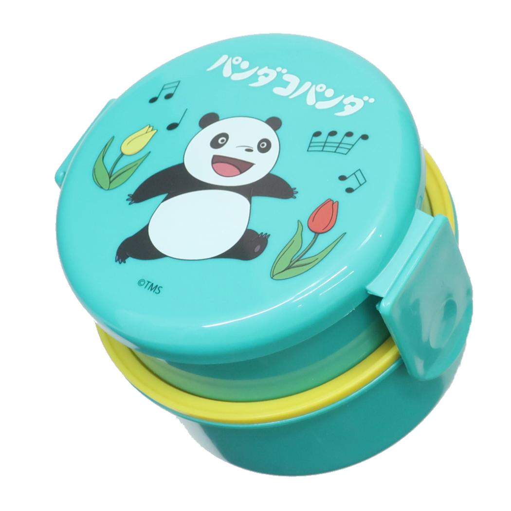 抗菌丸型ランチボックス2段 500ml フォーク付き お弁当箱 パンダコパンダ スケーター 二段ランチボックス アニメ