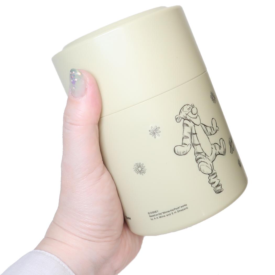 プッシュボタン付密閉保存容器 520ml 保存容器 くまのプーさん ディズニー スケーター シリアル ドッグフード キャットフード コーヒー豆