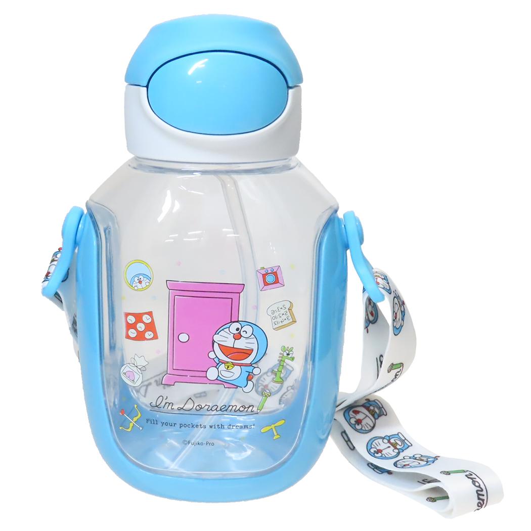 ワンプッシュストローボトル 水筒 アイムドラえもん ラインデザイン サンリオ スケーター 水分補給 530ml アニメ