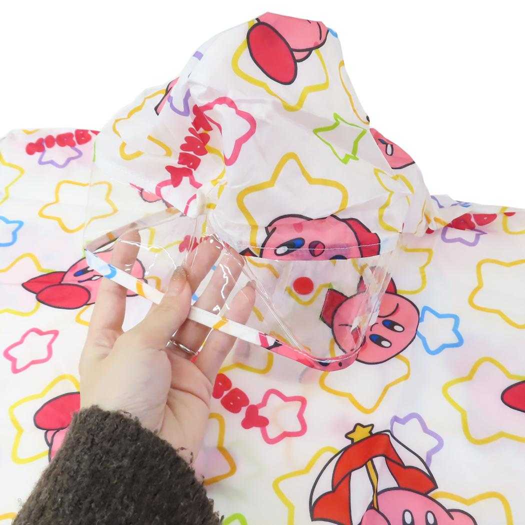 キッズレインポンチョ 90cm 子供用 レインウェア 星のカービィ スケーター 子ども用 雨合羽 メール便可