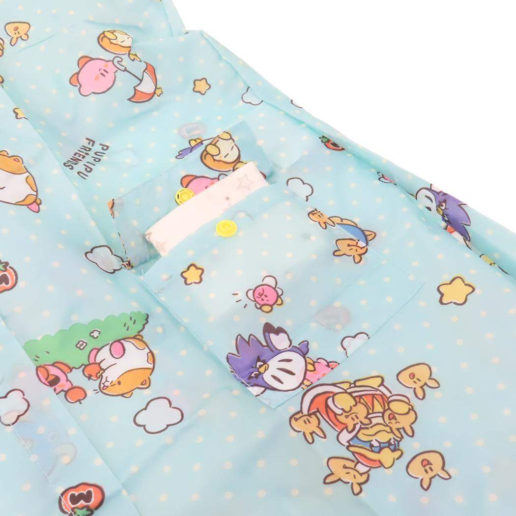 リュック ランドセルが背負えるレインコート 子供用 レインウェア 星のカービィ プププフレンズ スケーター キッズ 子ども用 雨合羽 メール便可