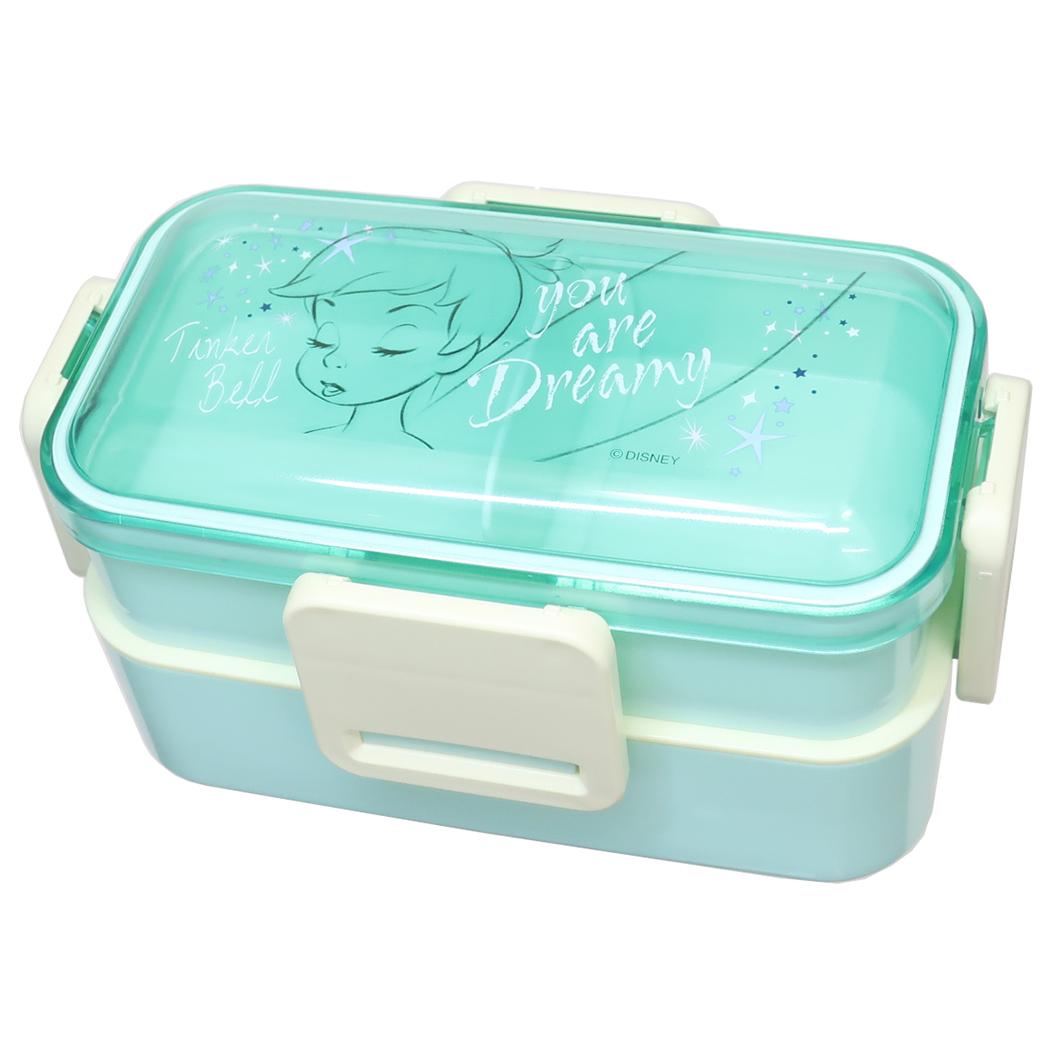 抗菌 食洗機対応 ふわっと弁当箱 2段 お弁当箱 ピーターパン ティンカーベル 600ml ディズニー スケーター 二段ランチボックス