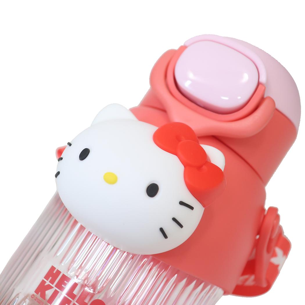立体マスコット付ストローボトル 580ml 水筒 ハローキティ サンリオ スケーター 子供 遠足