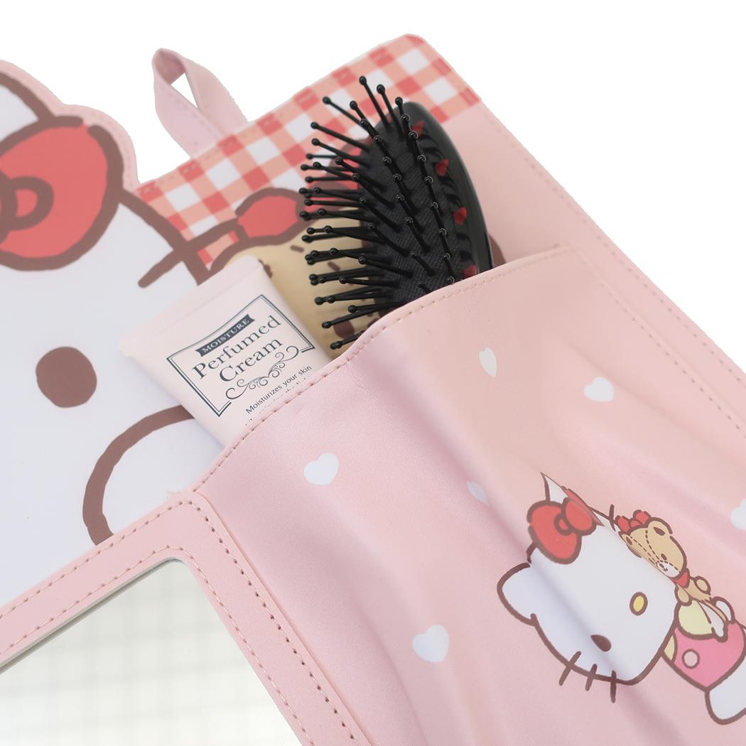 みじたくポケット 収納用品 ハローキティ いつもいっしょのお友だち サンリオ スケーター 身支度 用意 準備 身だしなみ ミラー 鏡