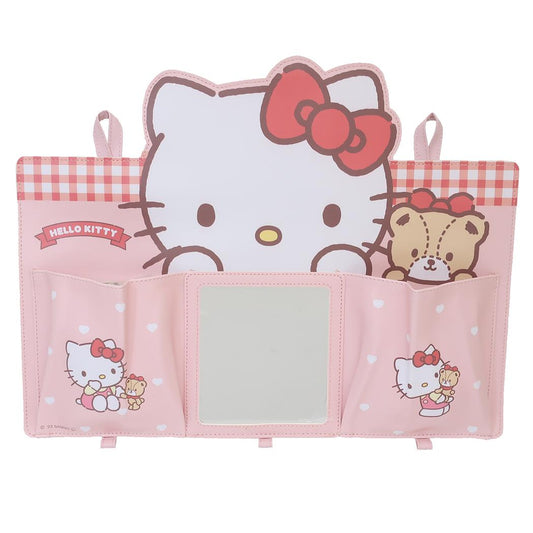 みじたくポケット 収納用品 ハローキティ いつもいっしょのお友だち サンリオ スケーター 身支度 用意 準備 身だしなみ ミラー 鏡