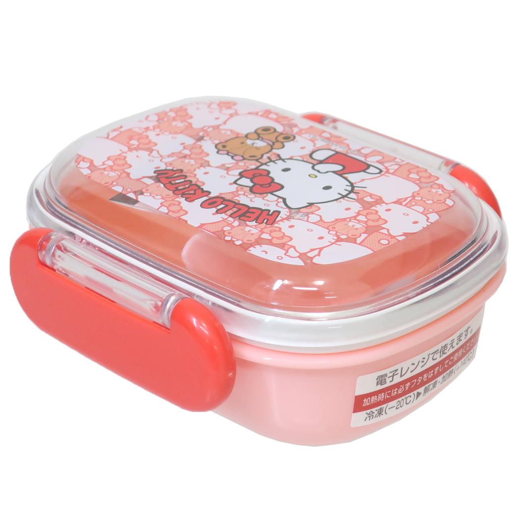 抗菌食洗器対応ふわっとフタタイトランチボックス お弁当箱 ハローキティ 270ml うしろうしろ サンリオ スケーター 一段ランチボックス