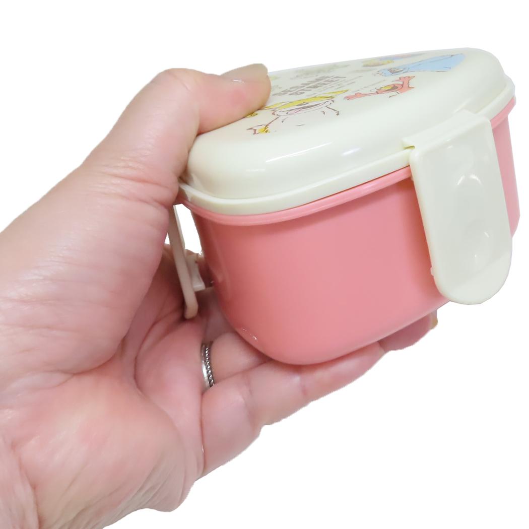 抗菌三角おにぎり用ランチボックス2段 フォーク付き お弁当箱 セサミストリート 500ml レトロ スケーター 三角形 二段ランチボックス