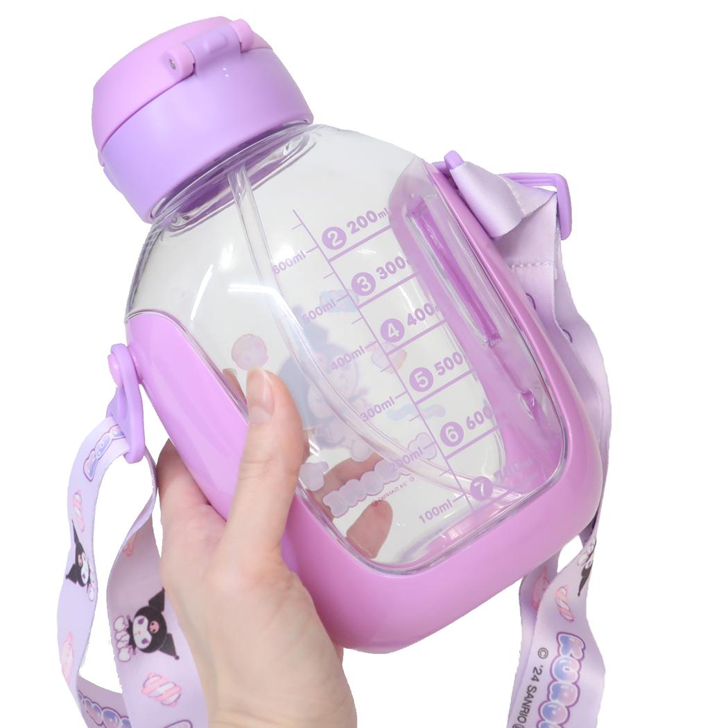 ワンプッシュストローボトル 水筒 クロミ マシュグミ サンリオ スケーター ストロー付き 水分補給 780ml