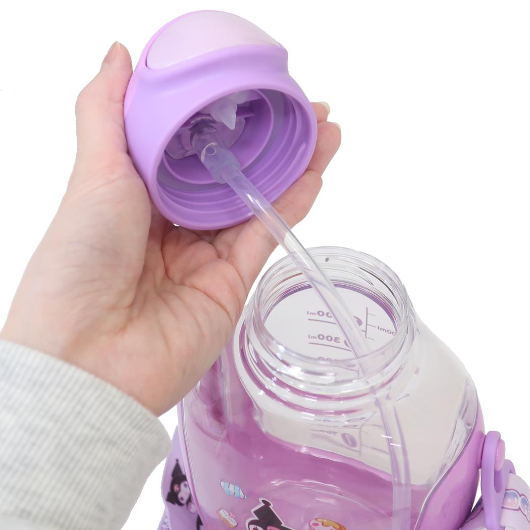 ワンプッシュストローボトル 水筒 クロミ マシュグミ サンリオ スケーター ストロー付き 水分補給 780ml