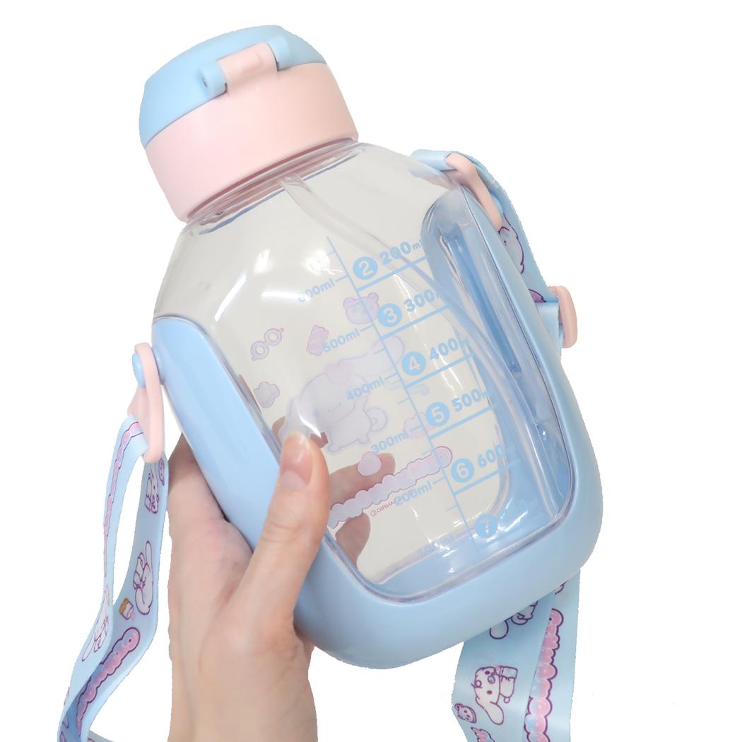 ワンプッシュストローボトル 水筒 シナモロール マシュグミ サンリオ スケーター ストロー付き 水分補給 780ml