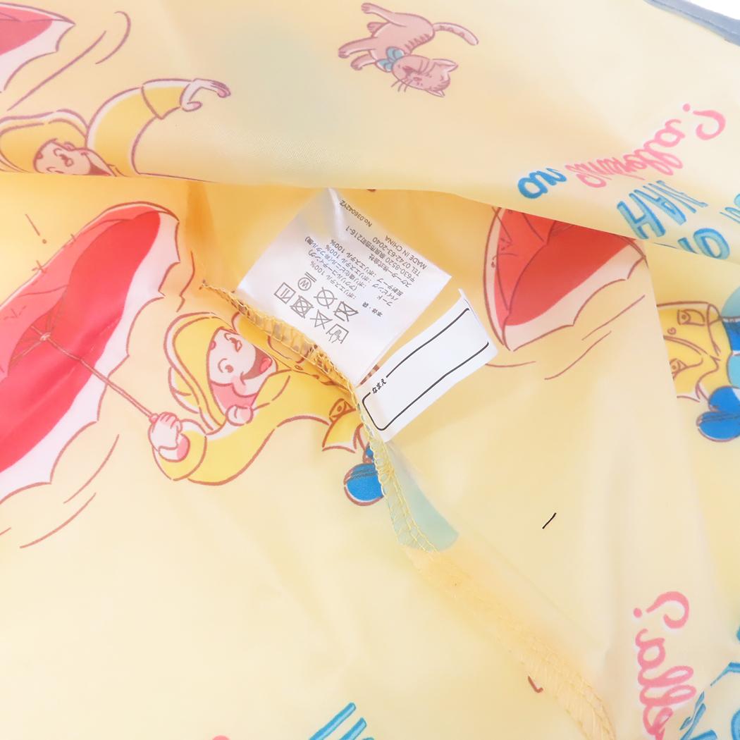 キッズレインポンチョ 90cm 子供用 レインウェア おさるのジョージ 23 スケーター 子ども用 雨合羽 絵本メール便可