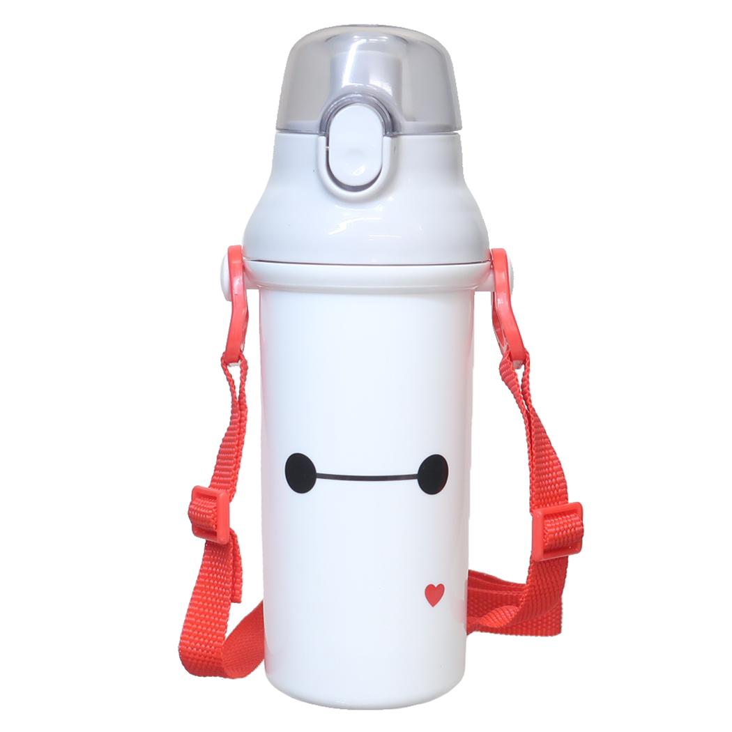 抗菌食洗機対応直飲みプラワンタッチボトル 480ml 水筒 ベイマックス 25 ディズニー スケーター ワンタッチ