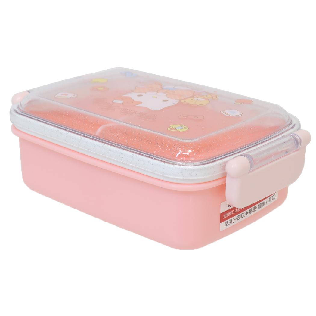抗菌食洗器対応ふわっとフタタイトランチボックス450ml お弁当箱 ハローキティ 450ml ビックリボン サンリオ スケーター 一段ランチボックス