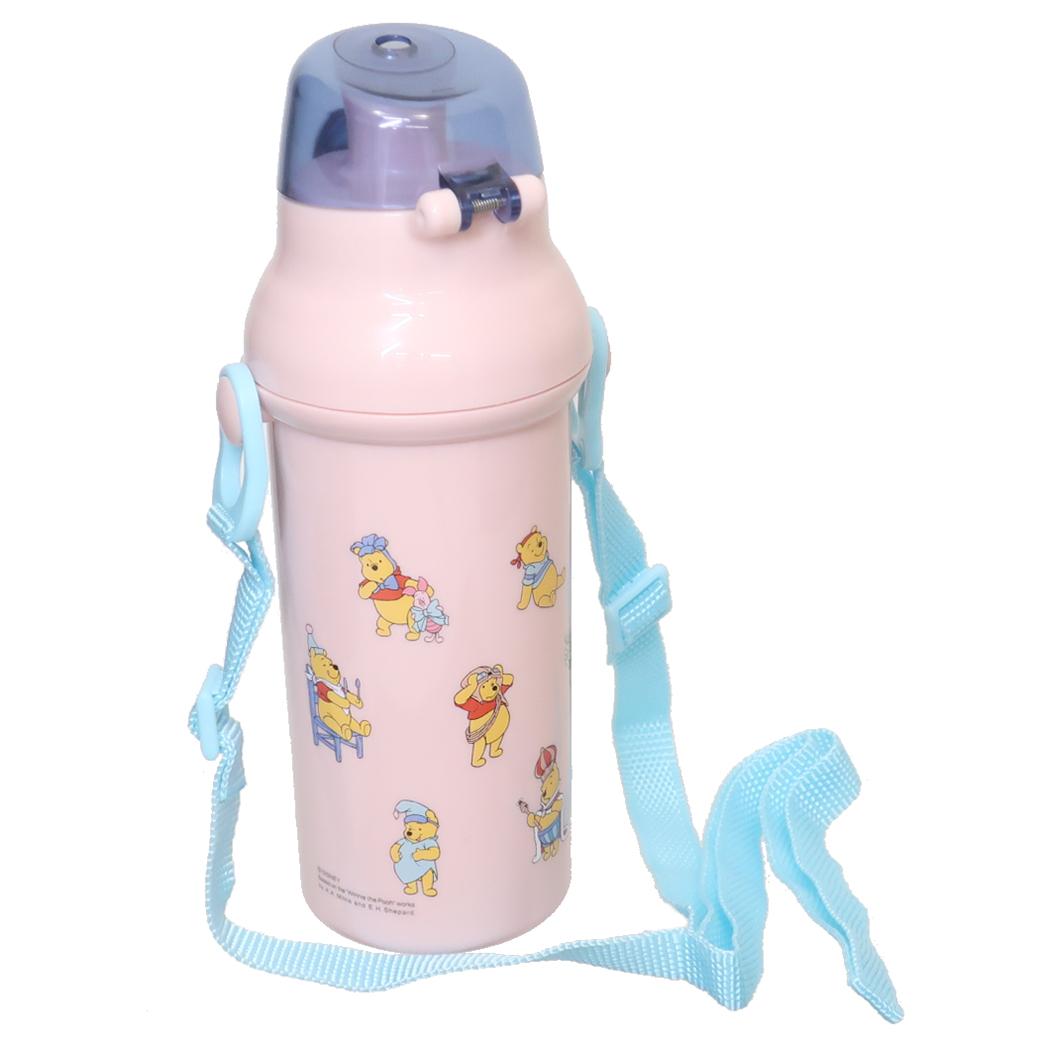 抗菌食洗機対応直飲みプラワンタッチボトル 480ml 水筒 くまのプーさん コスチューム ディズニー スケーター 子供 遠足