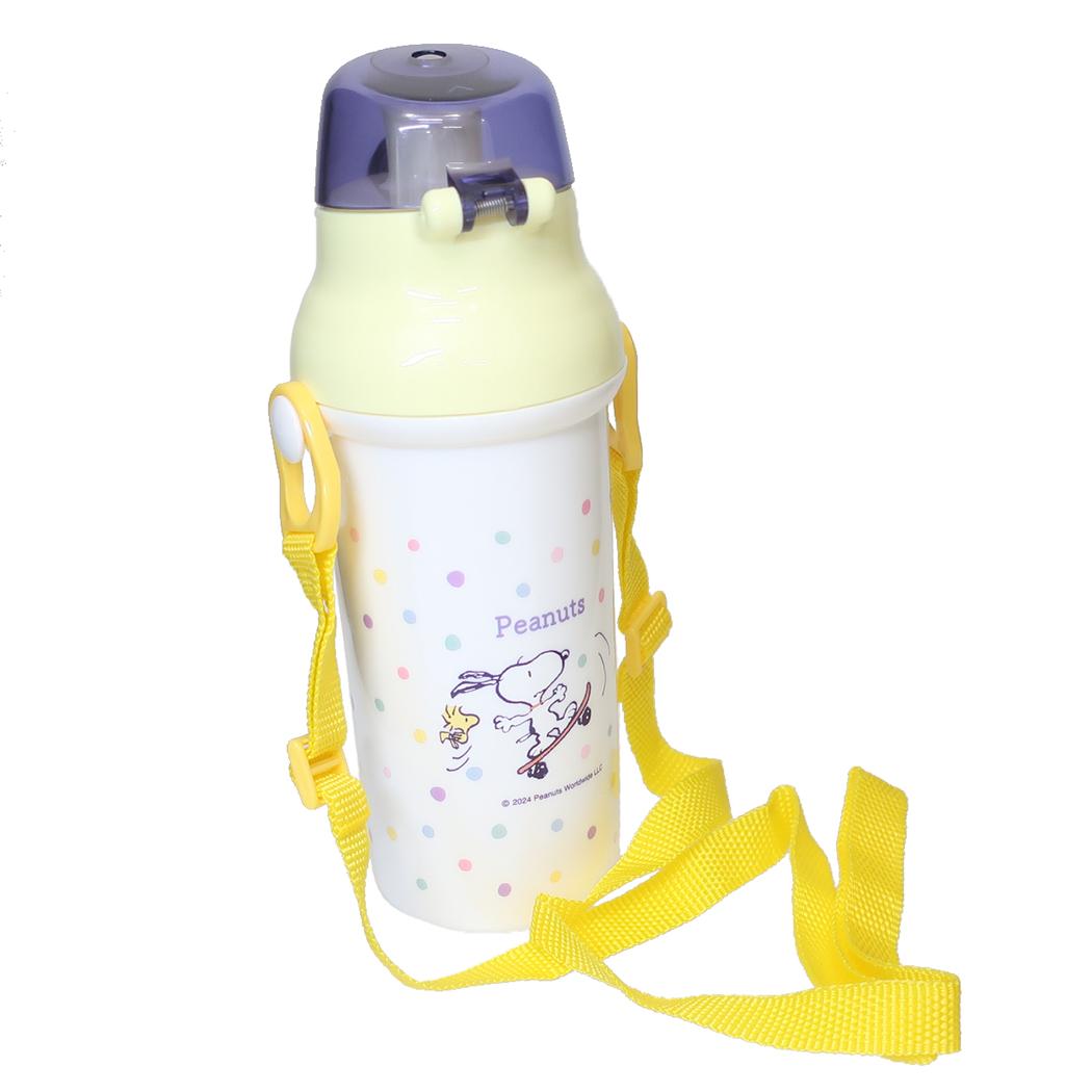 抗菌食洗機対応直飲みプラワンタッチボトル 480ml 水筒 スヌーピー スケートボード ピーナッツ スケーター 子供 遠足 ピクニック